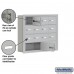 Salsbury Cell Phone Storage Locker - 4 Door High Unit (5 Inch Deep Compartments) - 12 A Doors and 2 B Doors - Aluminum - Recessed Mounted - Master Keyed Locks  19045-14ARK